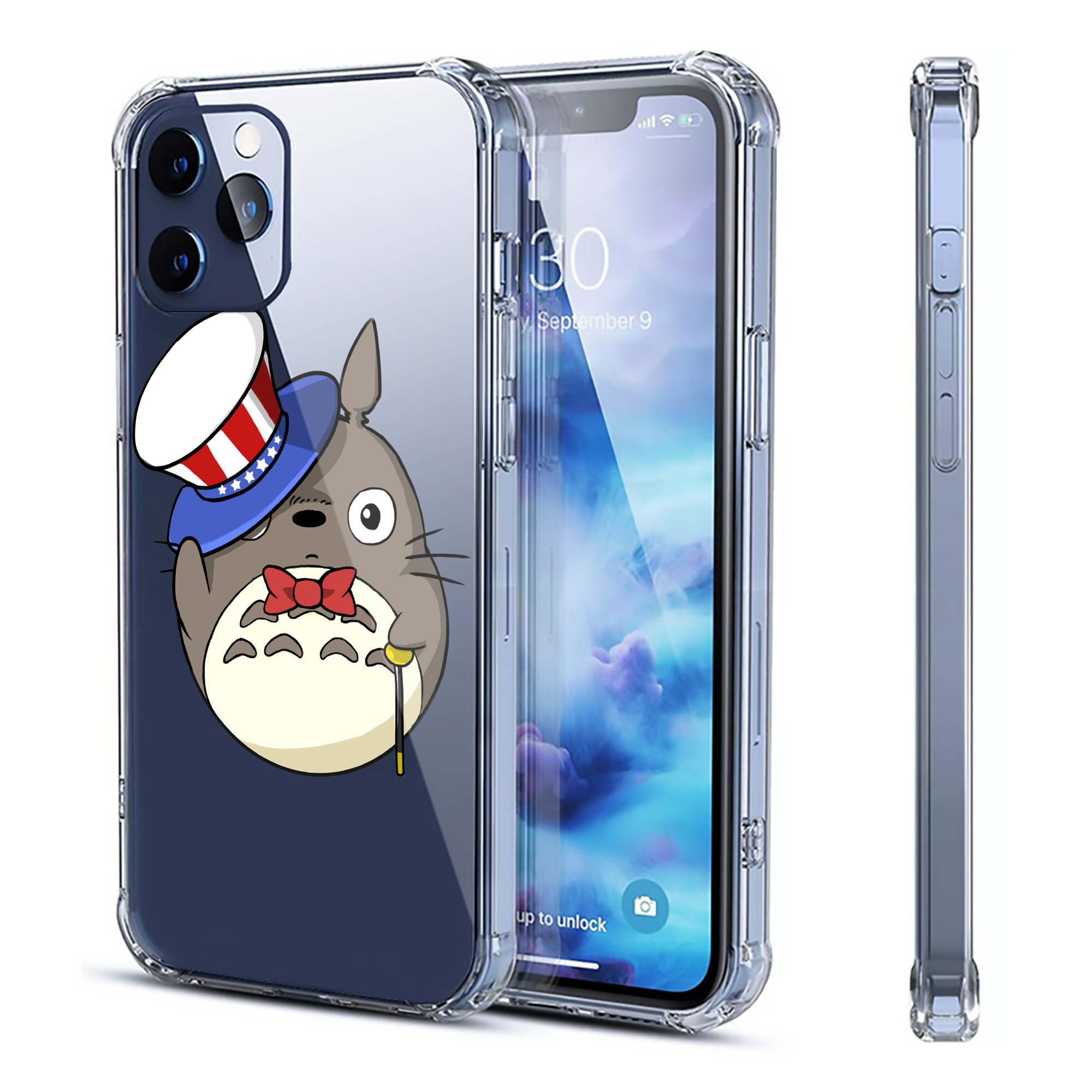 （画像用） となりのトトロ 草壁メイ 草壁サツキ My Neighbor Totoro Satsuki Kusakabe Mei Kusakabe 【iPhone 12シリーズ対応】透明スマホケース（クリアソフトケース）